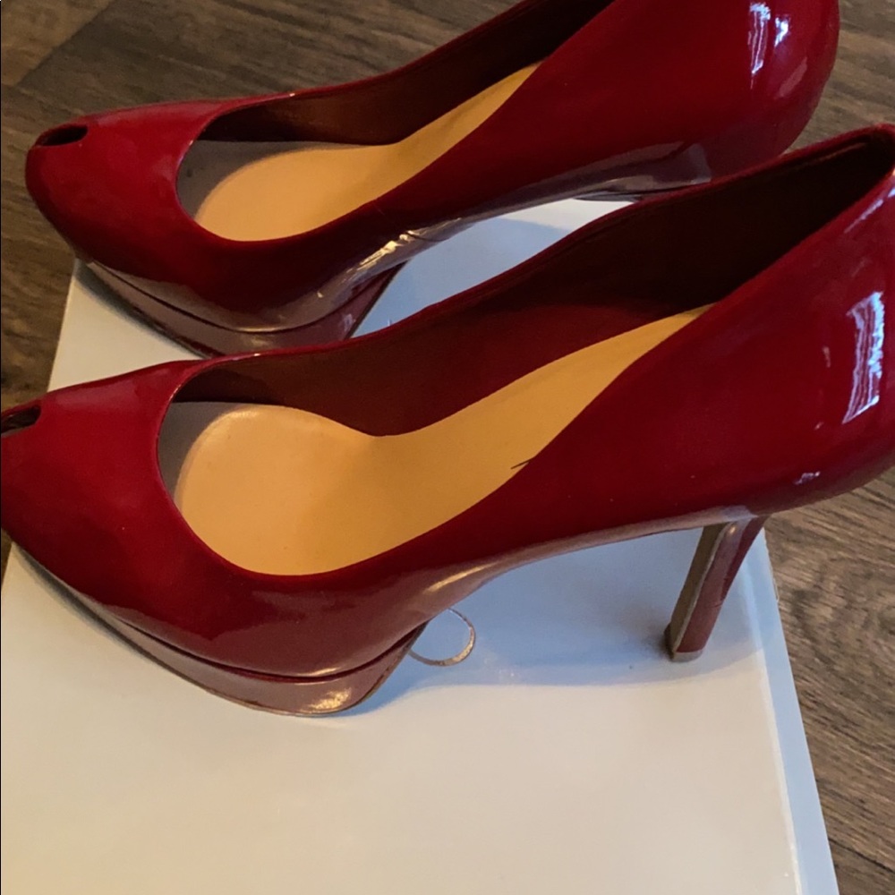 Red pumps (used) only worn a few times